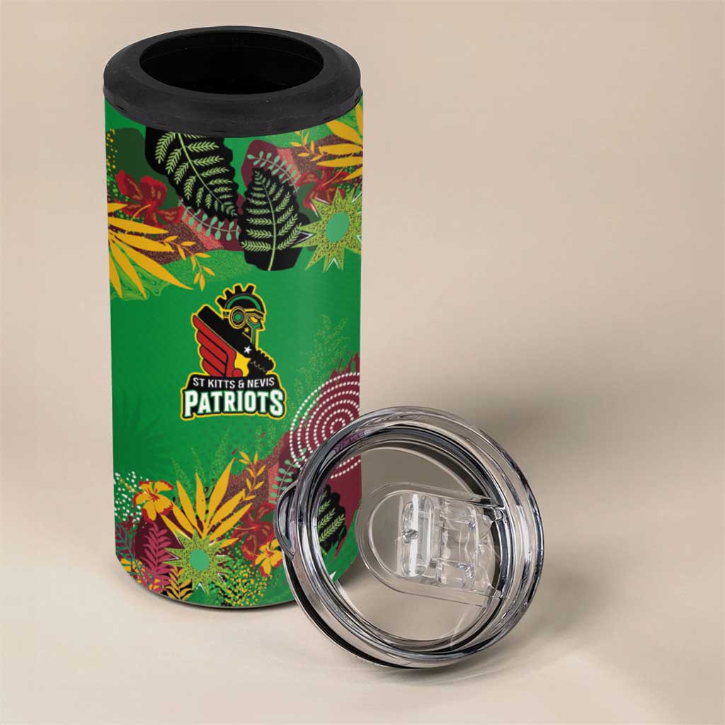 Custom Afro-St Kitts and Nevis Cricket Patriots 4 in 1 Can Cooler Tumbler Caribbean Tropical Sporty LT03