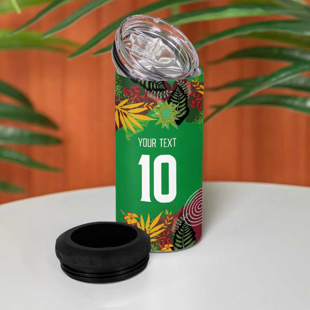 Custom Afro-St Kitts and Nevis Cricket Patriots 4 in 1 Can Cooler Tumbler Caribbean Tropical Sporty LT03