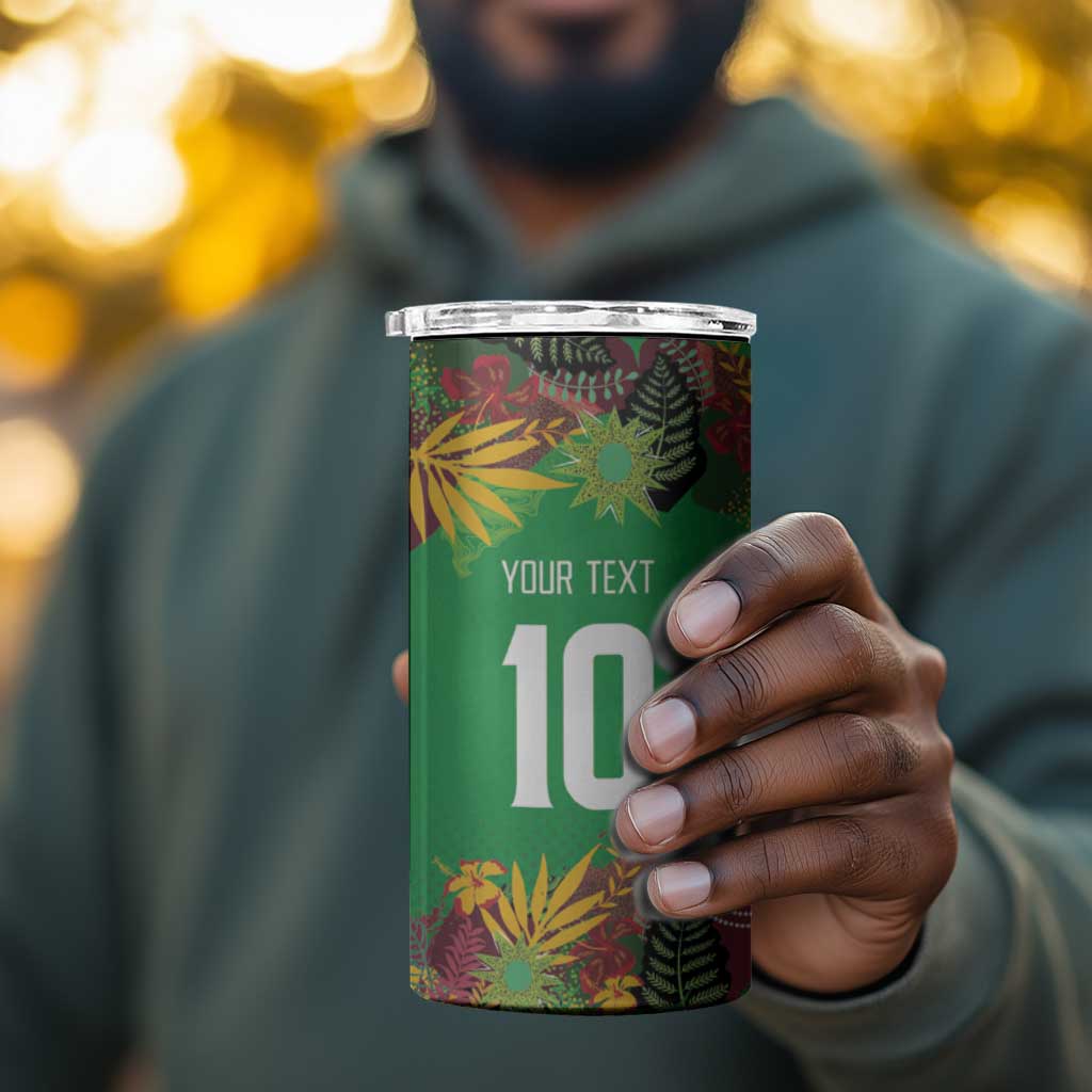 Custom Afro-St Kitts and Nevis Cricket Patriots 4 in 1 Can Cooler Tumbler Caribbean Tropical Sporty LT03