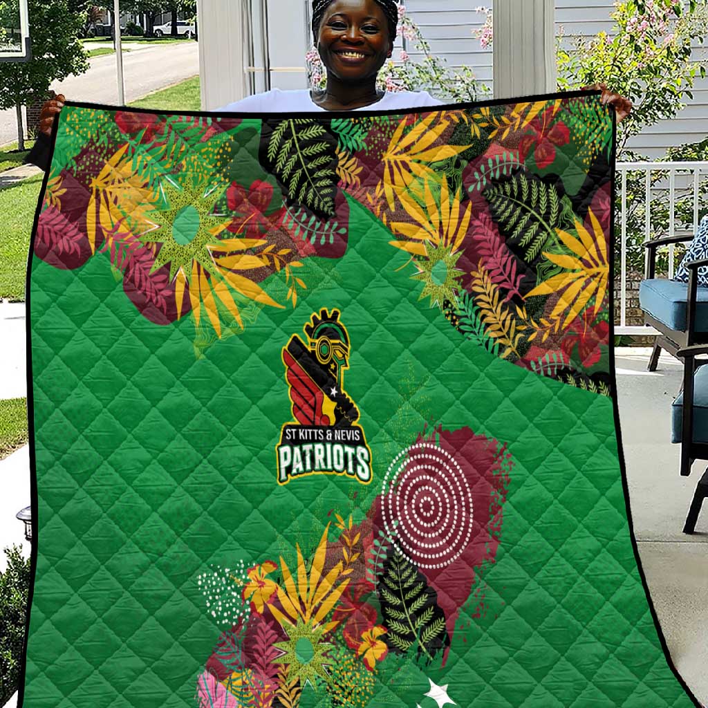 Afro-St Kitts and Nevis Cricket Patriots Quilt Caribbean Tropical Sporty LT03