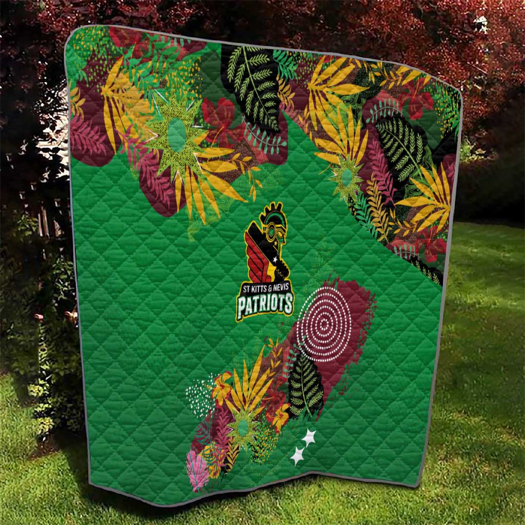 Afro-St Kitts and Nevis Cricket Patriots Quilt Caribbean Tropical Sporty LT03