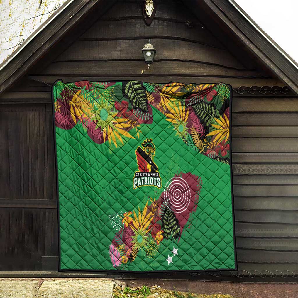 Afro-St Kitts and Nevis Cricket Patriots Quilt Caribbean Tropical Sporty LT03