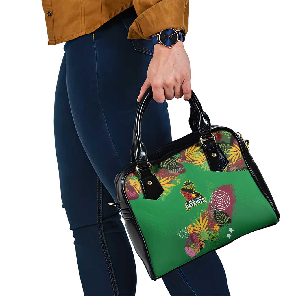St Kitts and Nevis Cricket Patriots Shoulder Handbag Caribbean Tropical Plants Sporty Green LT03