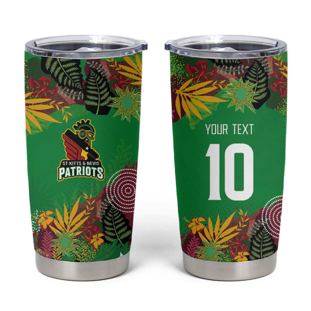 Custom Afro-St Kitts and Nevis Cricket Patriots Tumbler Cup Caribbean Tropical Sporty LT03