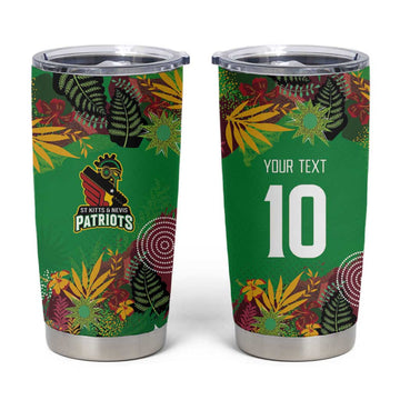 Custom Afro-St Kitts and Nevis Cricket Patriots Tumbler Cup Caribbean Tropical Sporty LT03