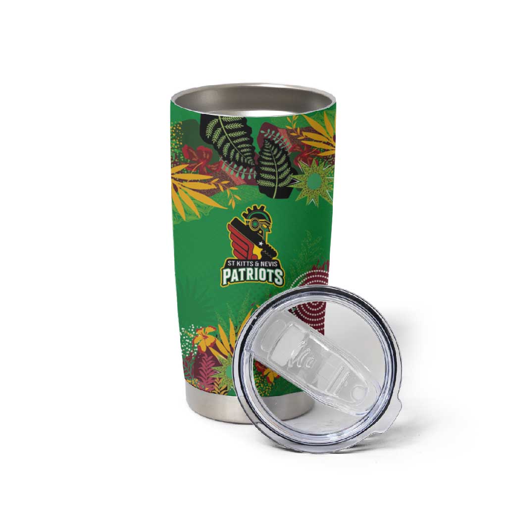Custom Afro-St Kitts and Nevis Cricket Patriots Tumbler Cup Caribbean Tropical Sporty LT03