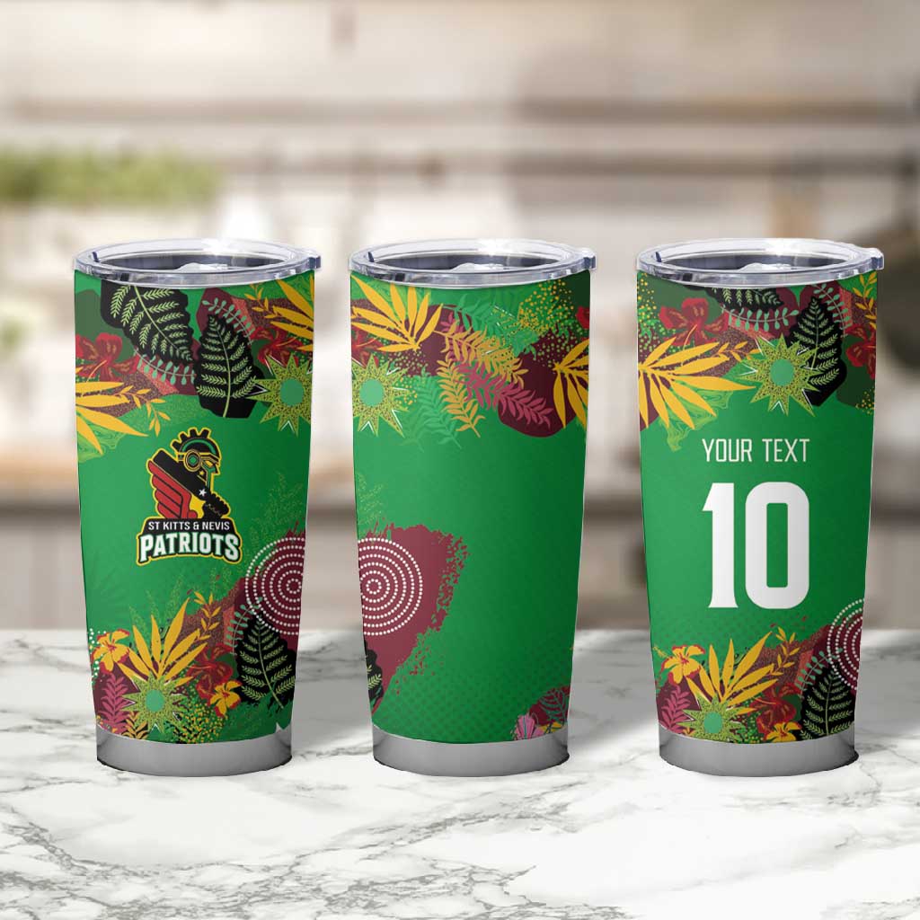 Custom Afro-St Kitts and Nevis Cricket Patriots Tumbler Cup Caribbean Tropical Sporty LT03