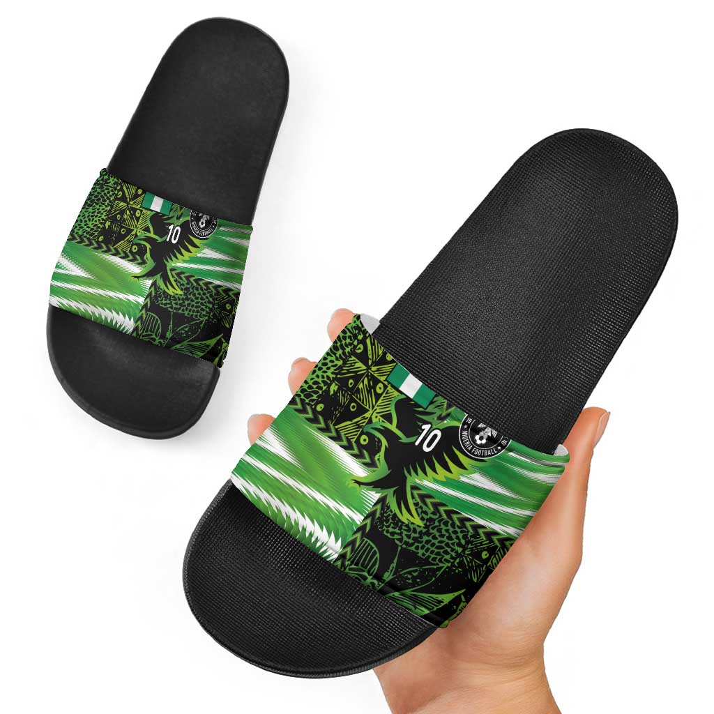 Custom Nigeria Football Slide Sandals Super Eagles Spirit LT03