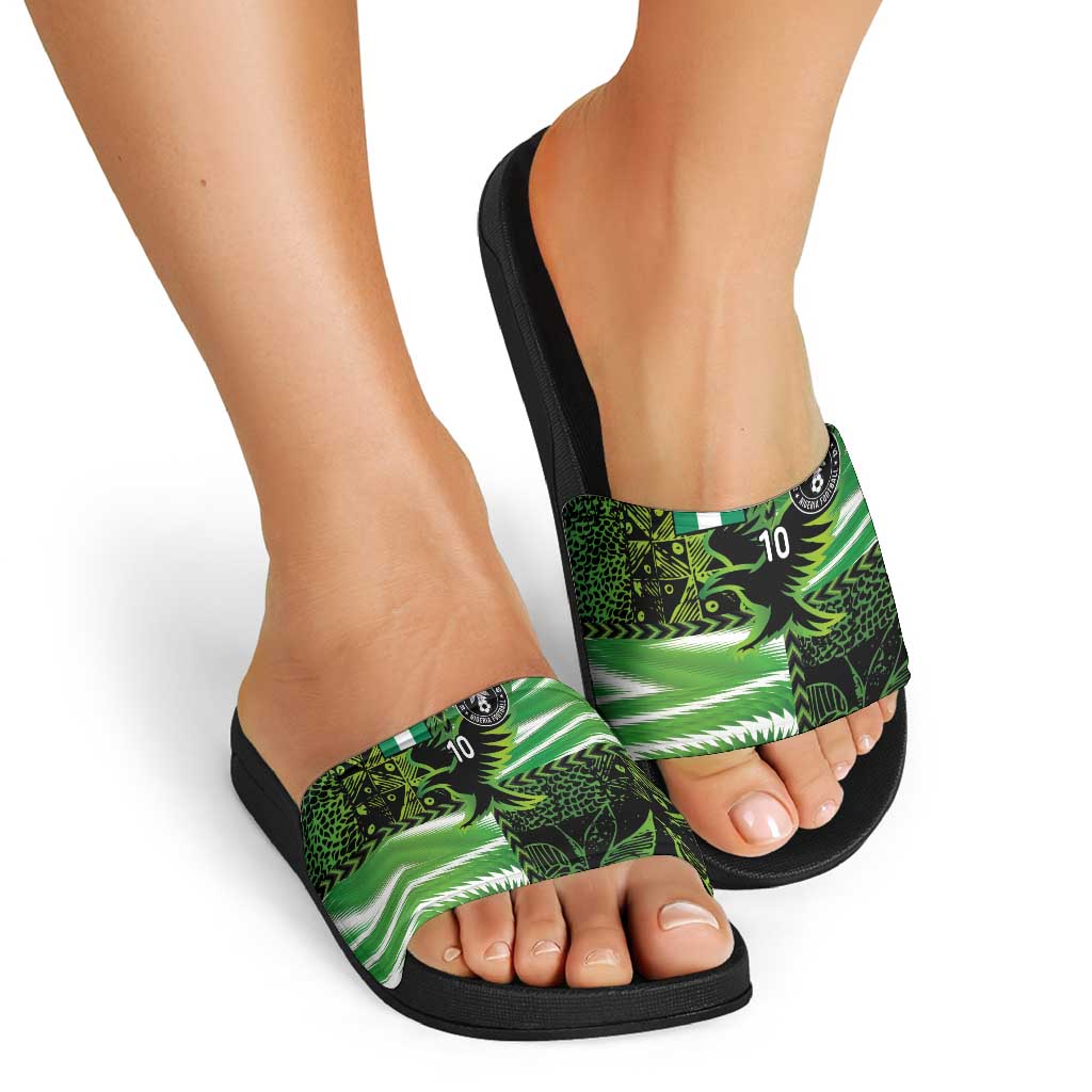 Custom Nigeria Football Slide Sandals Super Eagles Spirit LT03