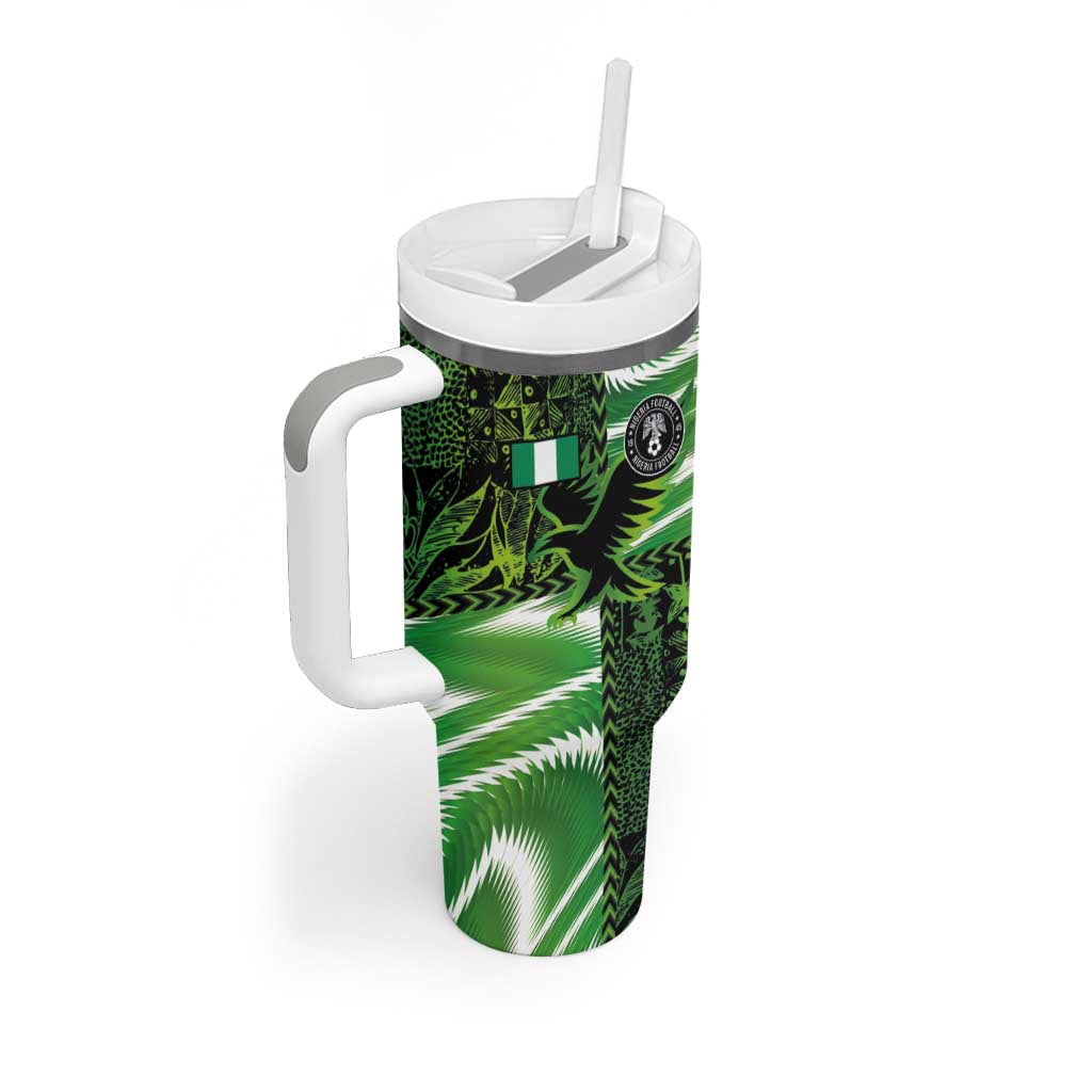 Nigeria Football Custom Tumbler With Handle Super Eagles-Africa Spirit LT03