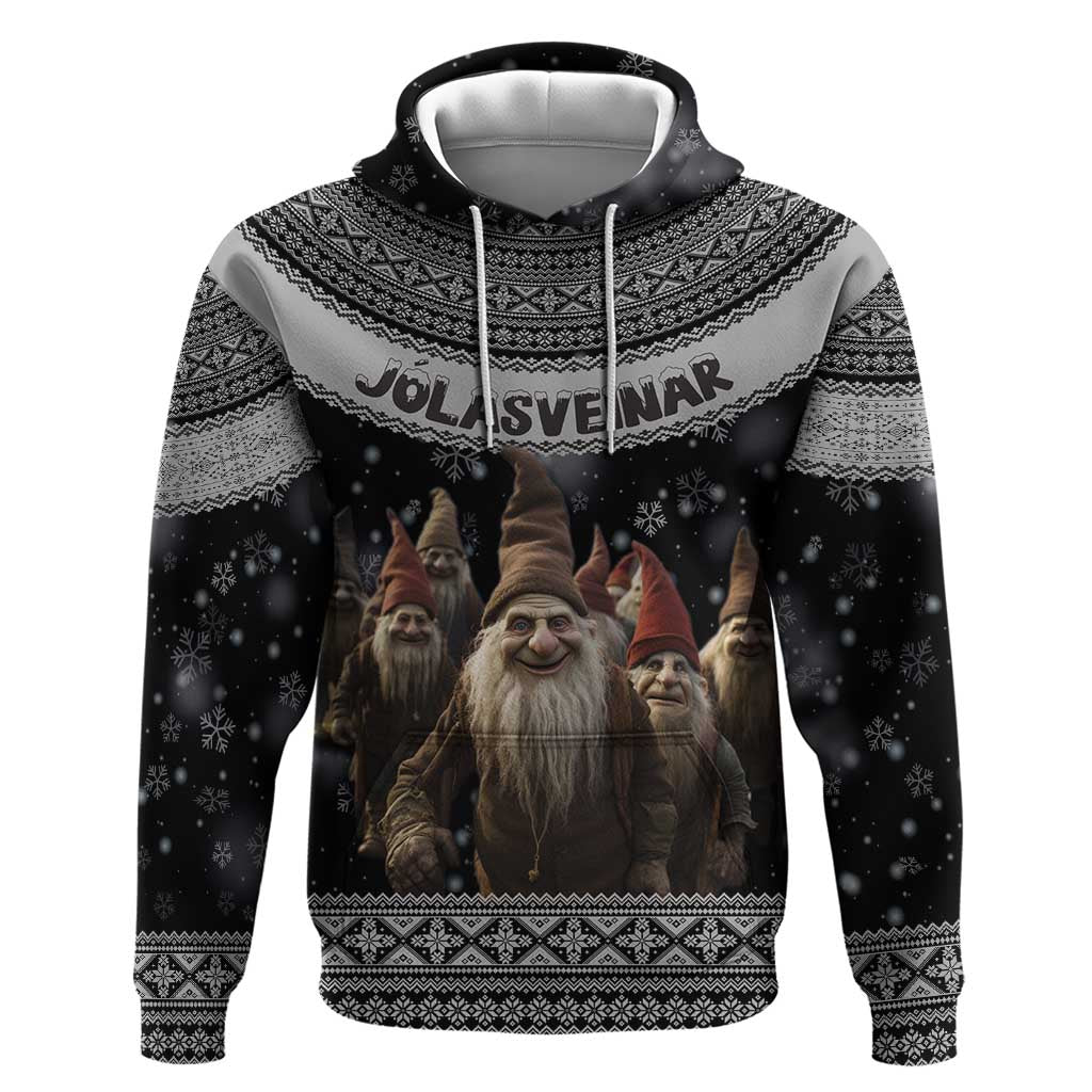 13 Yule Lads Iceland Christmas Hoodie Jolasveinar and Nordic Traditional Pattern LT03