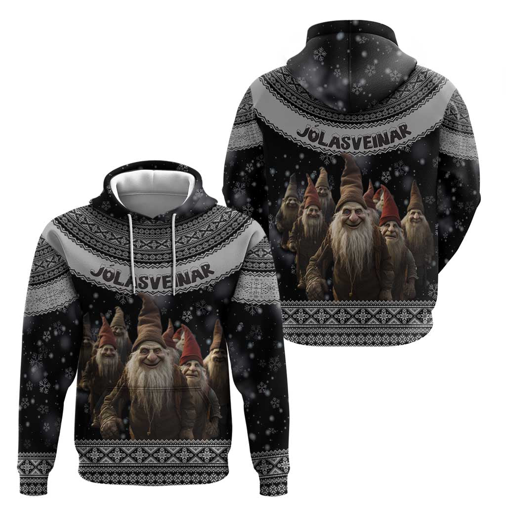 13 Yule Lads Iceland Christmas Hoodie Jolasveinar and Nordic Traditional Pattern LT03
