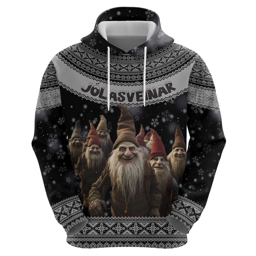 13 Yule Lads Iceland Christmas Hoodie Jolasveinar and Nordic Traditional Pattern LT03
