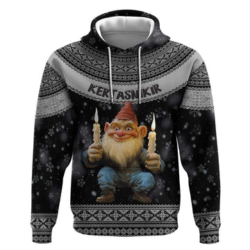 Iceland Kertasnikir Christmas Hoodie Candle Beggar and Nordic Traditional Pattern LT03