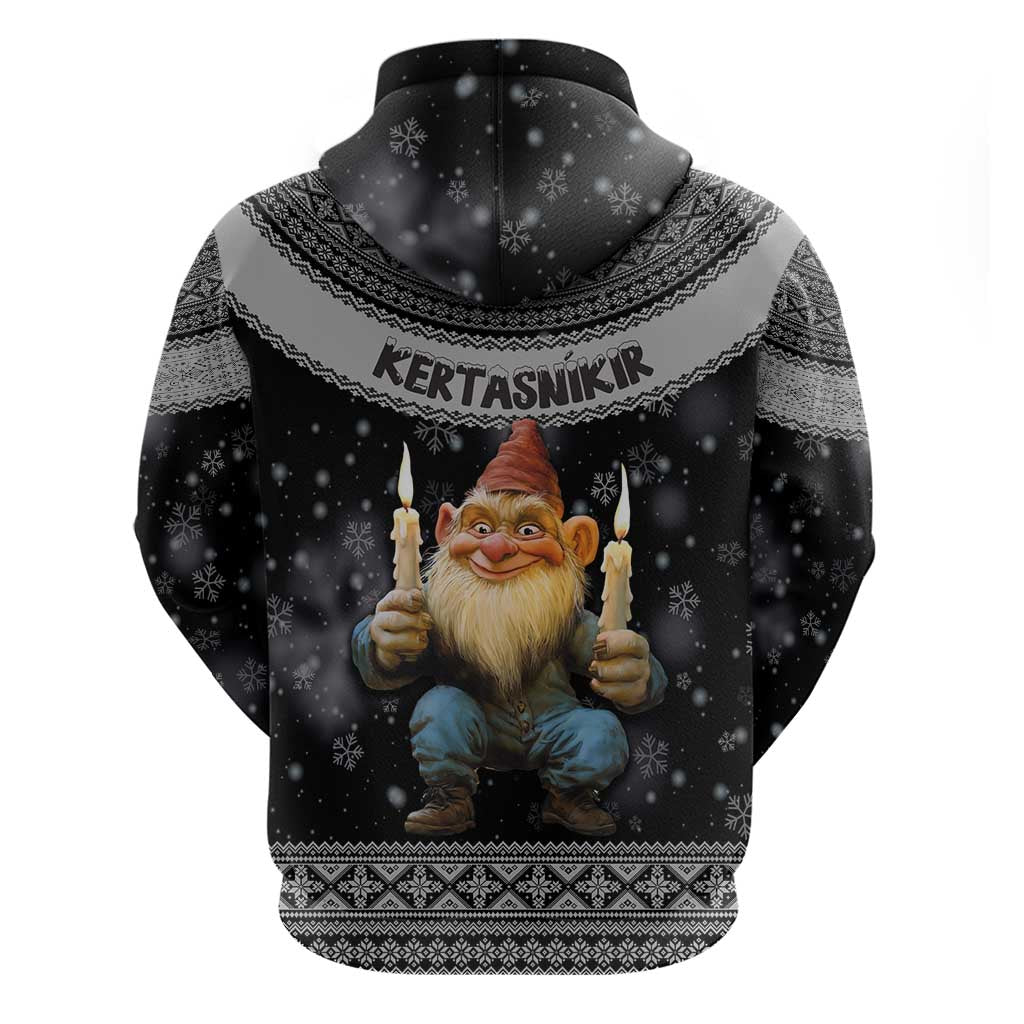 Iceland Kertasnikir Christmas Hoodie Candle Beggar and Nordic Traditional Pattern LT03