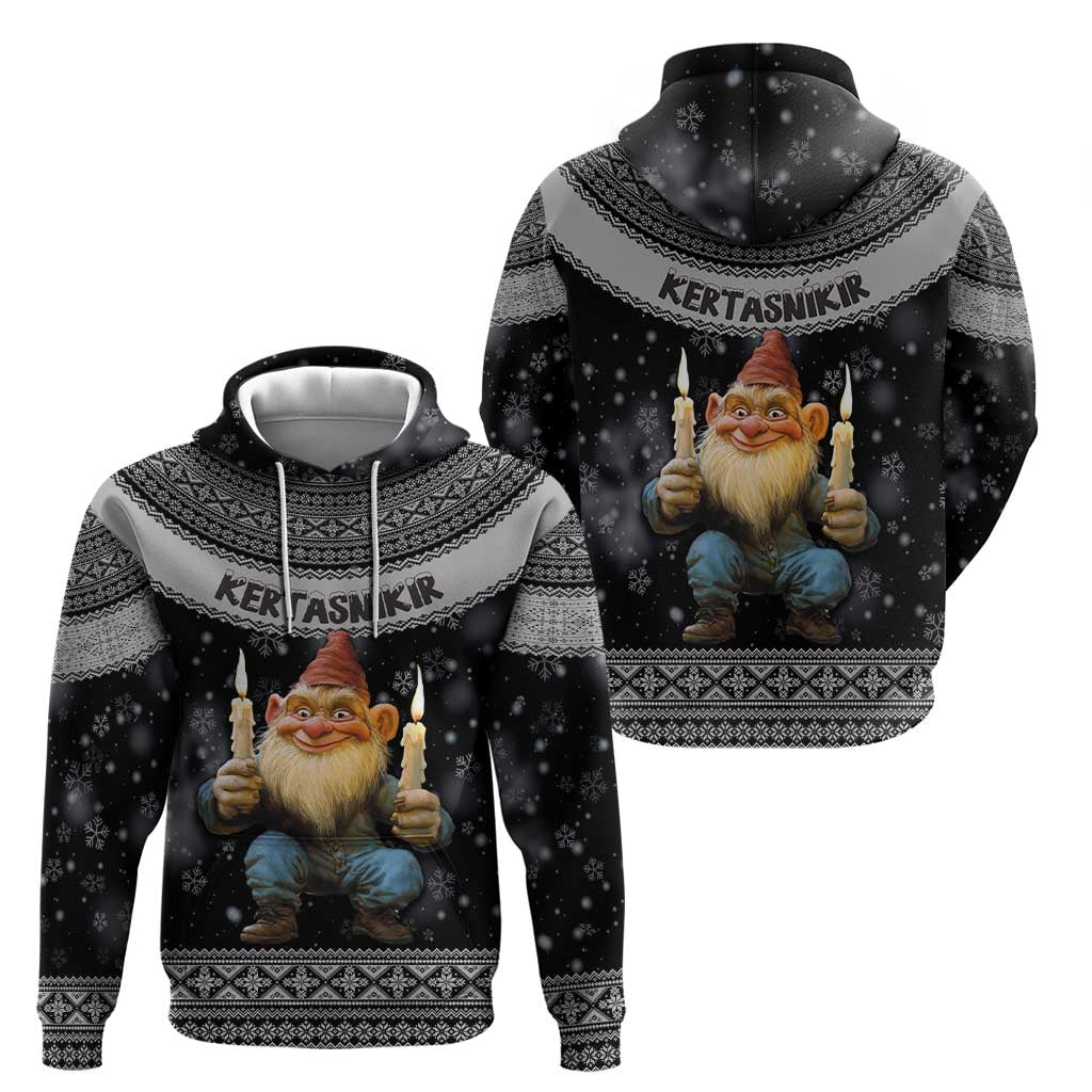 Iceland Kertasnikir Christmas Hoodie Candle Beggar and Nordic Traditional Pattern LT03