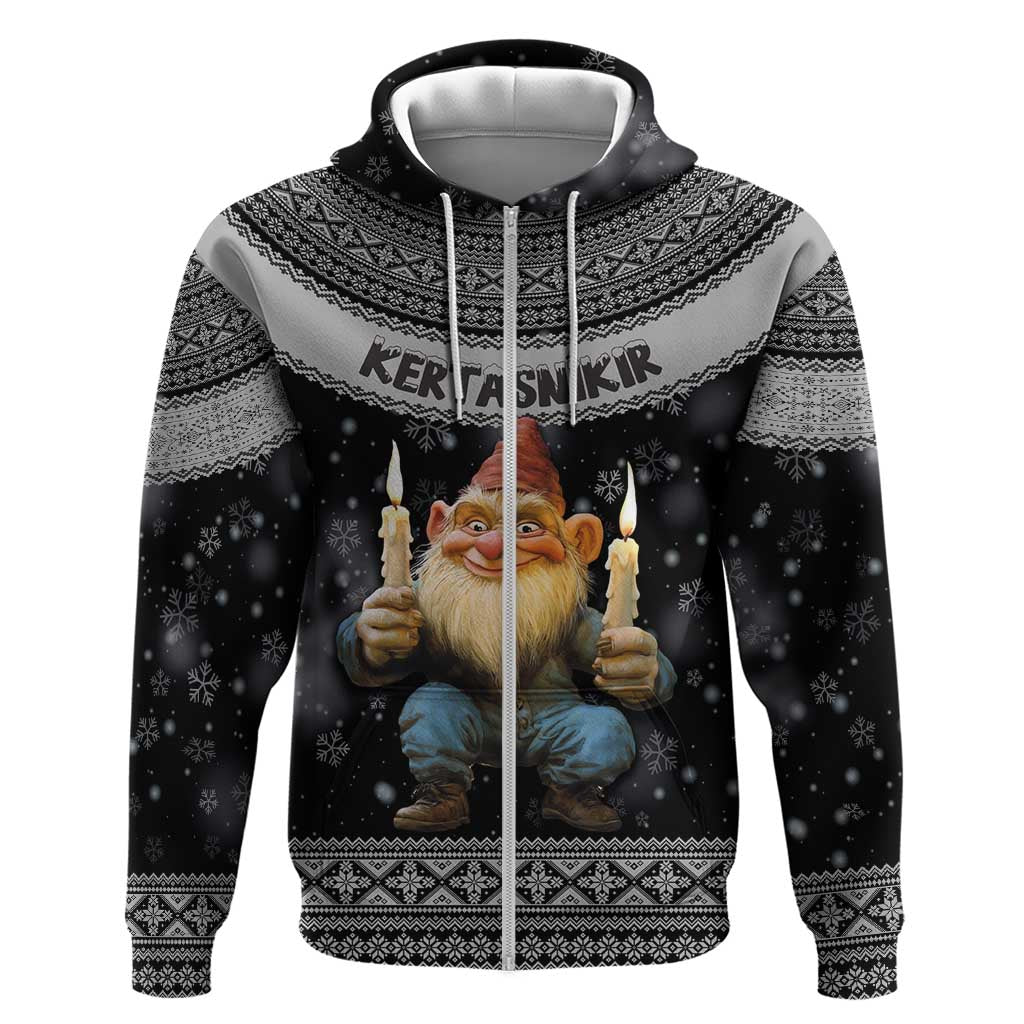 Iceland Kertasnikir Christmas Hoodie Candle Beggar and Nordic Traditional Pattern LT03