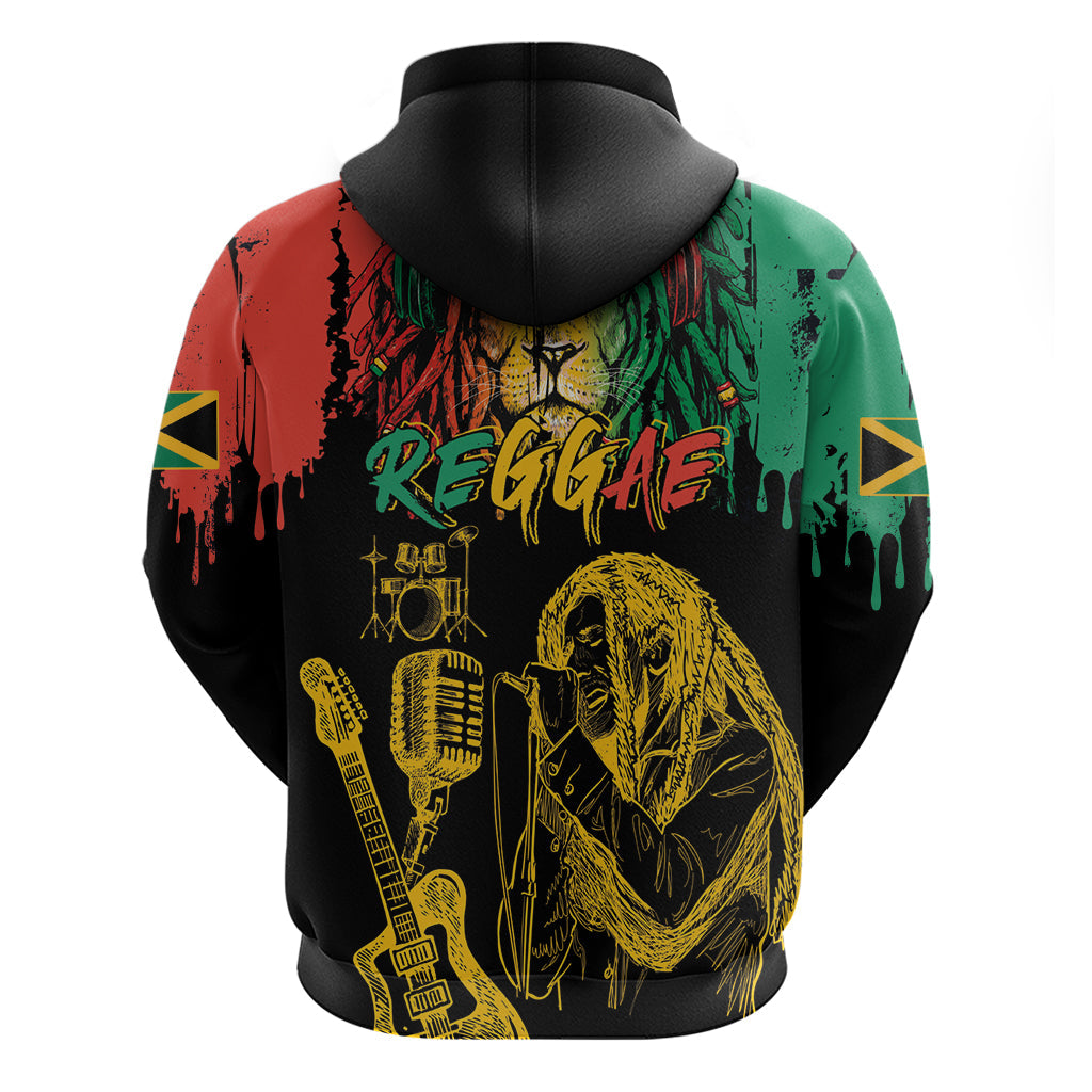 International Reggae Day Hoodie Rastafarian Lion and B-Marley Passion LT03