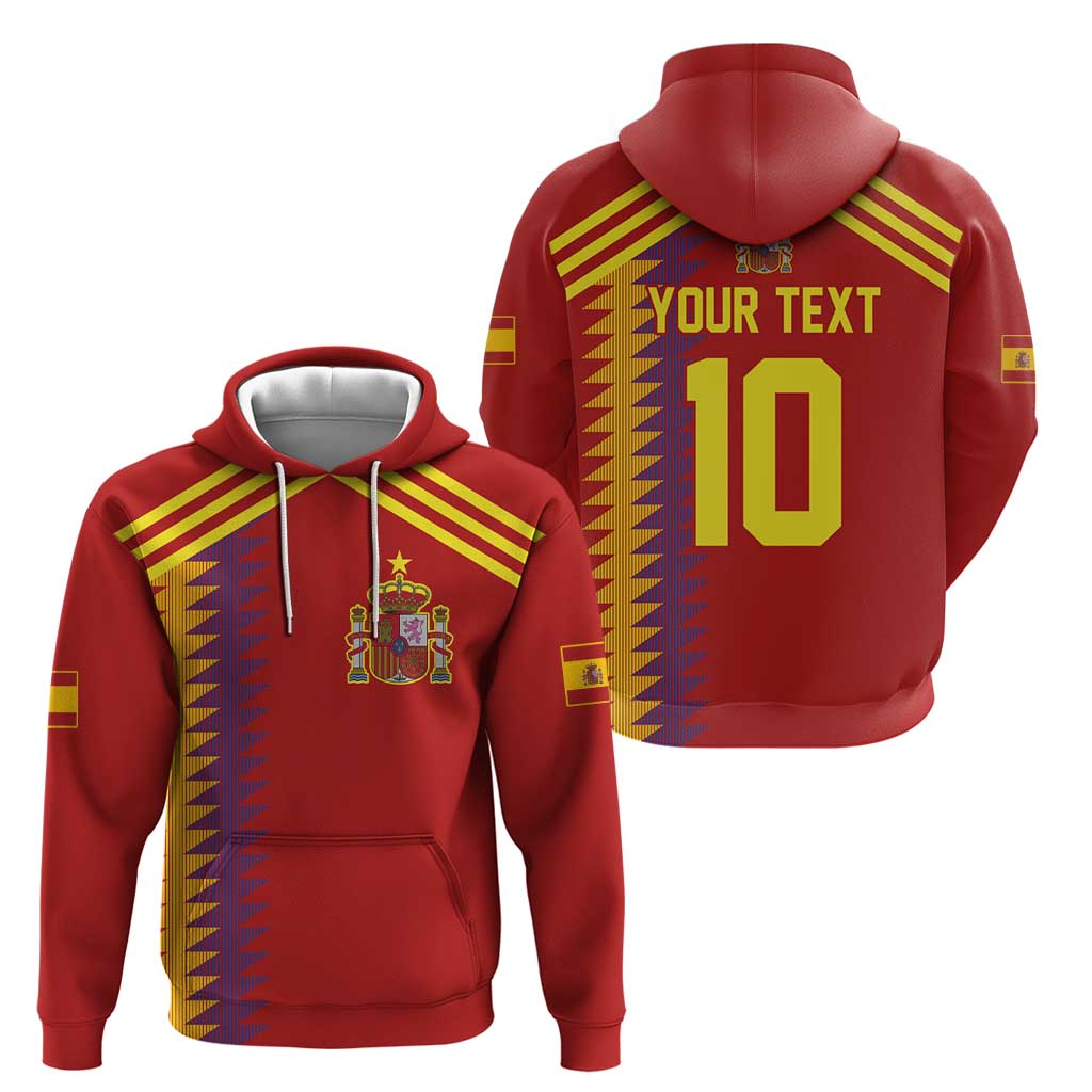 Custom Spain Football 2024 Road To The Champion Hoodie Vamos a Espana LT03