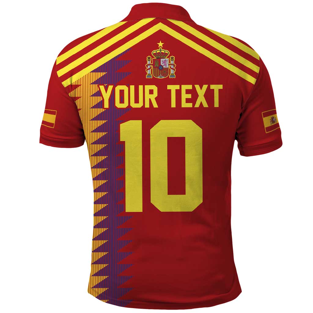 Custom Spain Football 2024 Road To The Champion Polo Shirt Vamos a Espana LT03