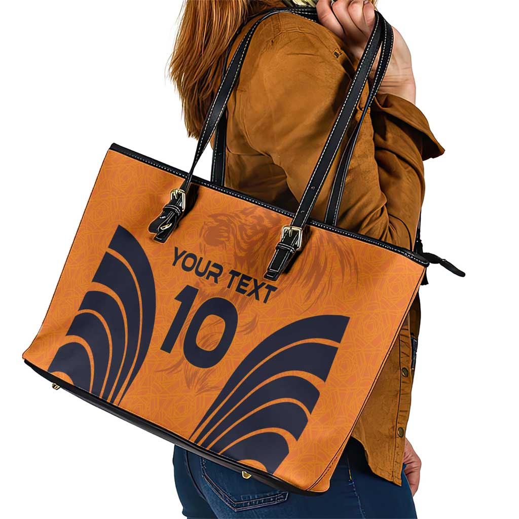 Custom Netherlands Football 2024 Road To The Champion Leather Tote Bag LT03