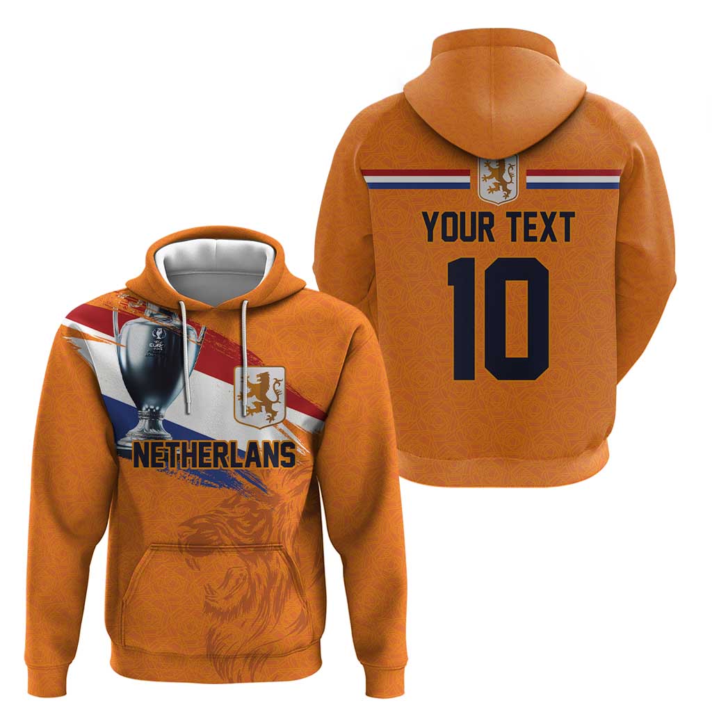 Custom Netherlands Football 2024 Road To The Champion Hoodie Oranje Holland Clockwork Orange The Flying Home Color LT03
