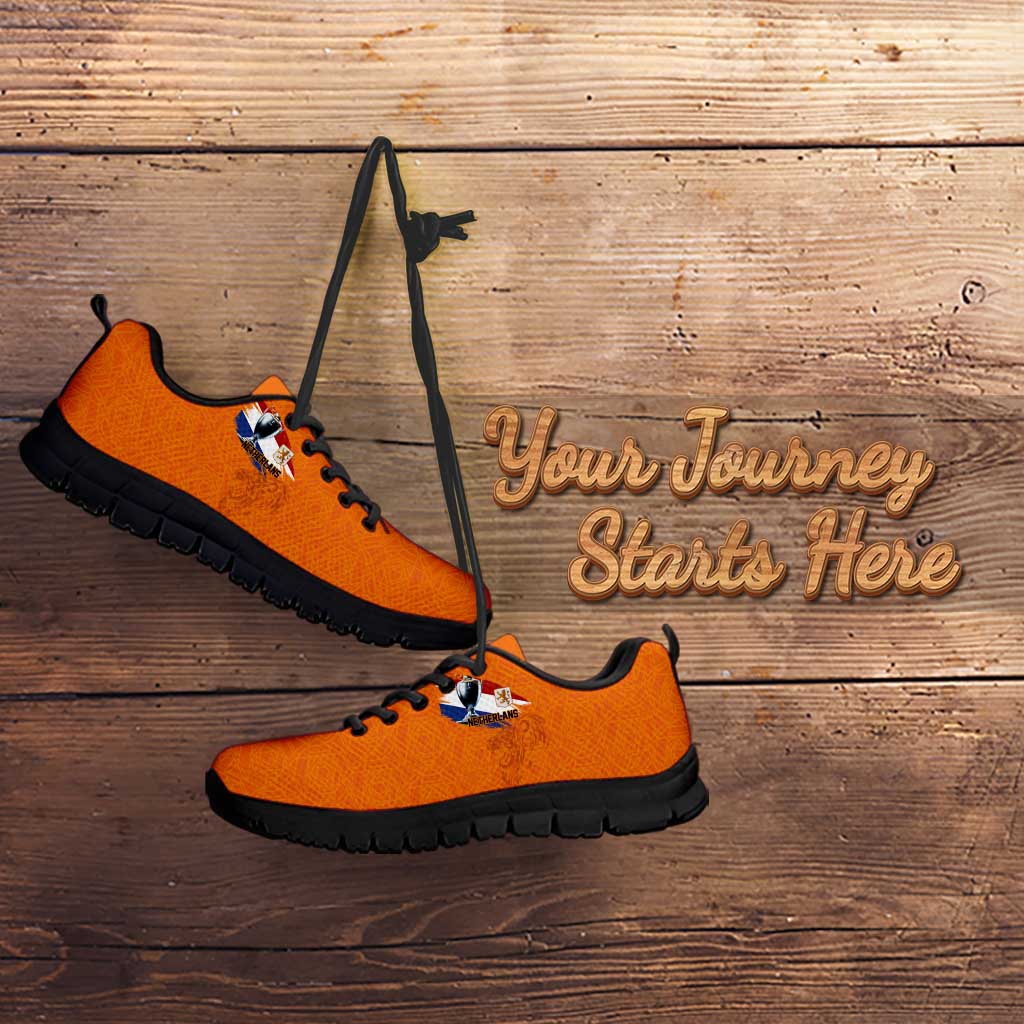 Custom Netherlands Football 2024 Road to The Champion Sneakers Oranje Holland Clockwork Orange The Flying Home Color LT03