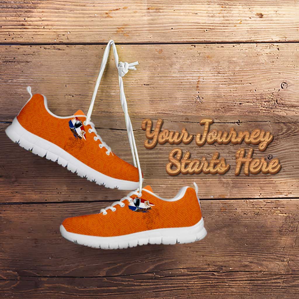 Custom Netherlands Football 2024 Road to The Champion Sneakers Oranje Holland Clockwork Orange The Flying Home Color LT03