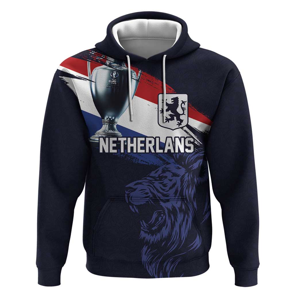 Custom Netherlands Football 2024 Road To The Champion Hoodie Oranje Holland Clockwork Orange The Flying Away Color LT03