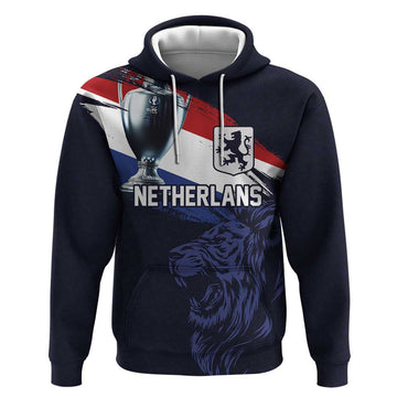 Custom Netherlands Football 2024 Road To The Champion Hoodie Oranje Holland Clockwork Orange The Flying Away Color LT03