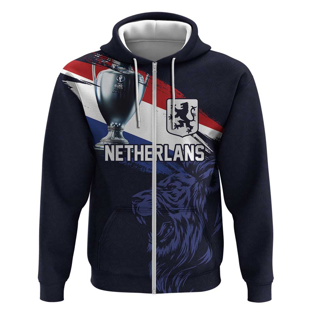 Custom Netherlands Football 2024 Road To The Champion Hoodie Oranje Holland Clockwork Orange The Flying Away Color LT03
