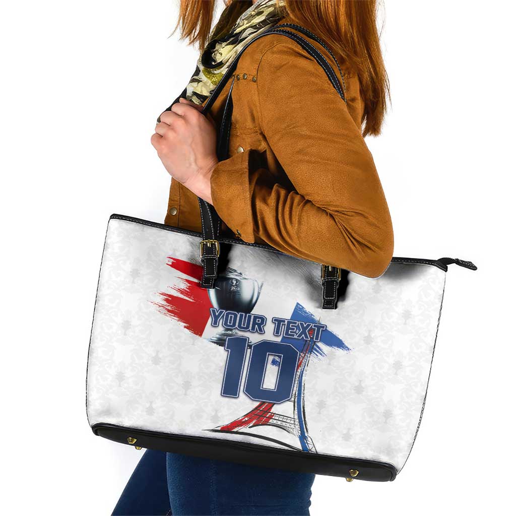 Custom Le Blues Football 2024 Road To The Champion Leather Tote Bag LT03
