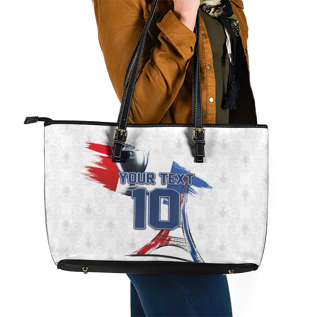 Custom Le Blues Football 2024 Road To The Champion Leather Tote Bag LT03