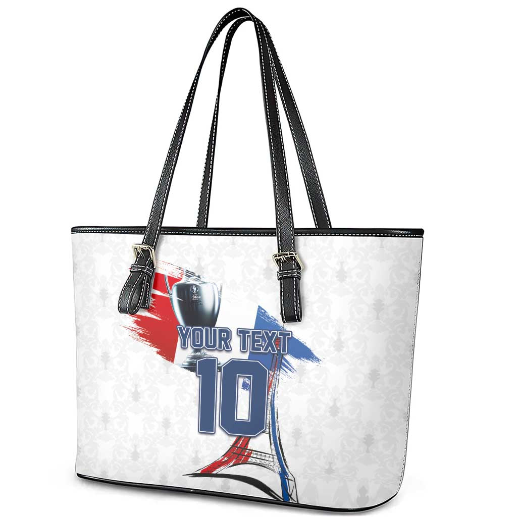 Custom Le Blues Football 2024 Road To The Champion Leather Tote Bag LT03
