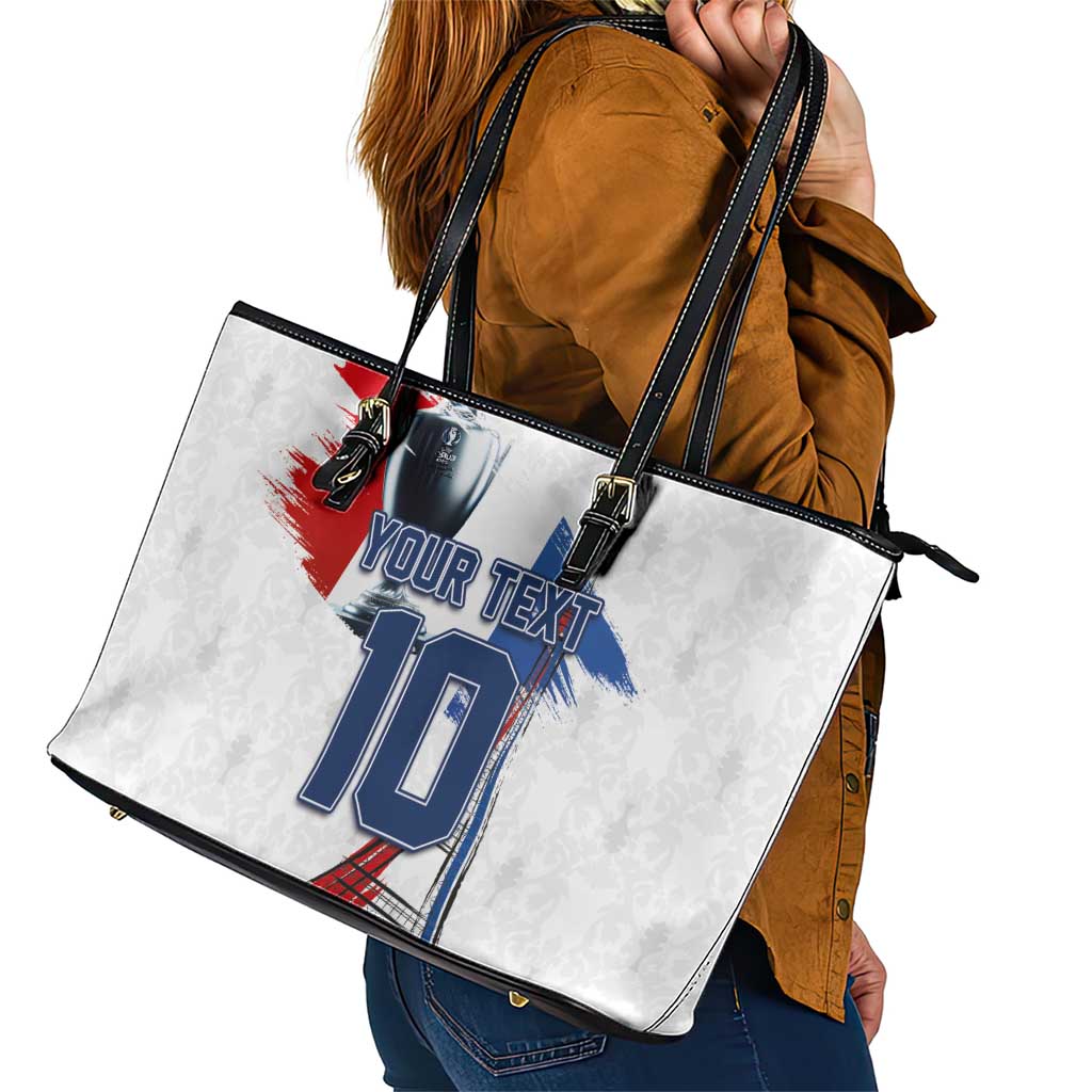 Custom Le Blues Football 2024 Road To The Champion Leather Tote Bag LT03