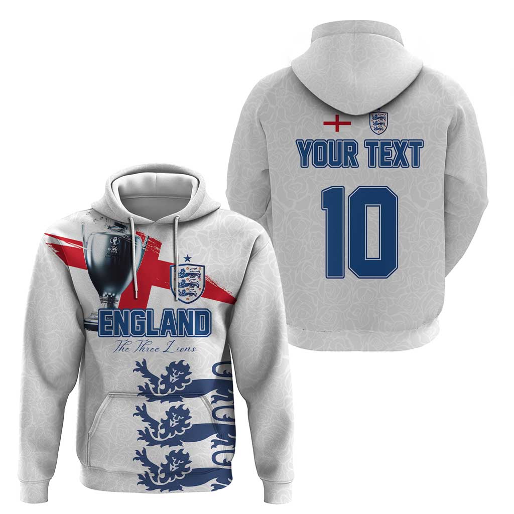 Custom England Football 2024 Road To The Champion Hoodie LT03