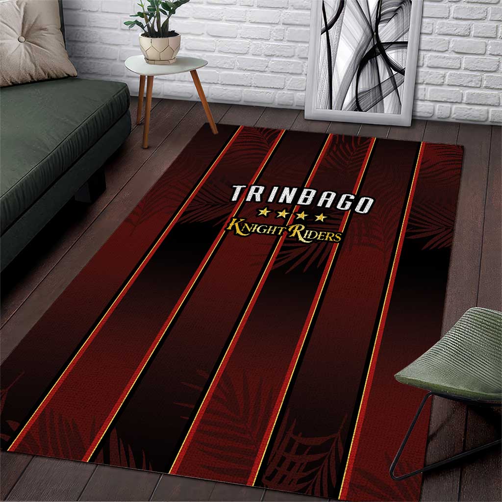 Afro-Trinbago Cricket Knight Riders Area Rug Palm Leaves Stripes Style LT03