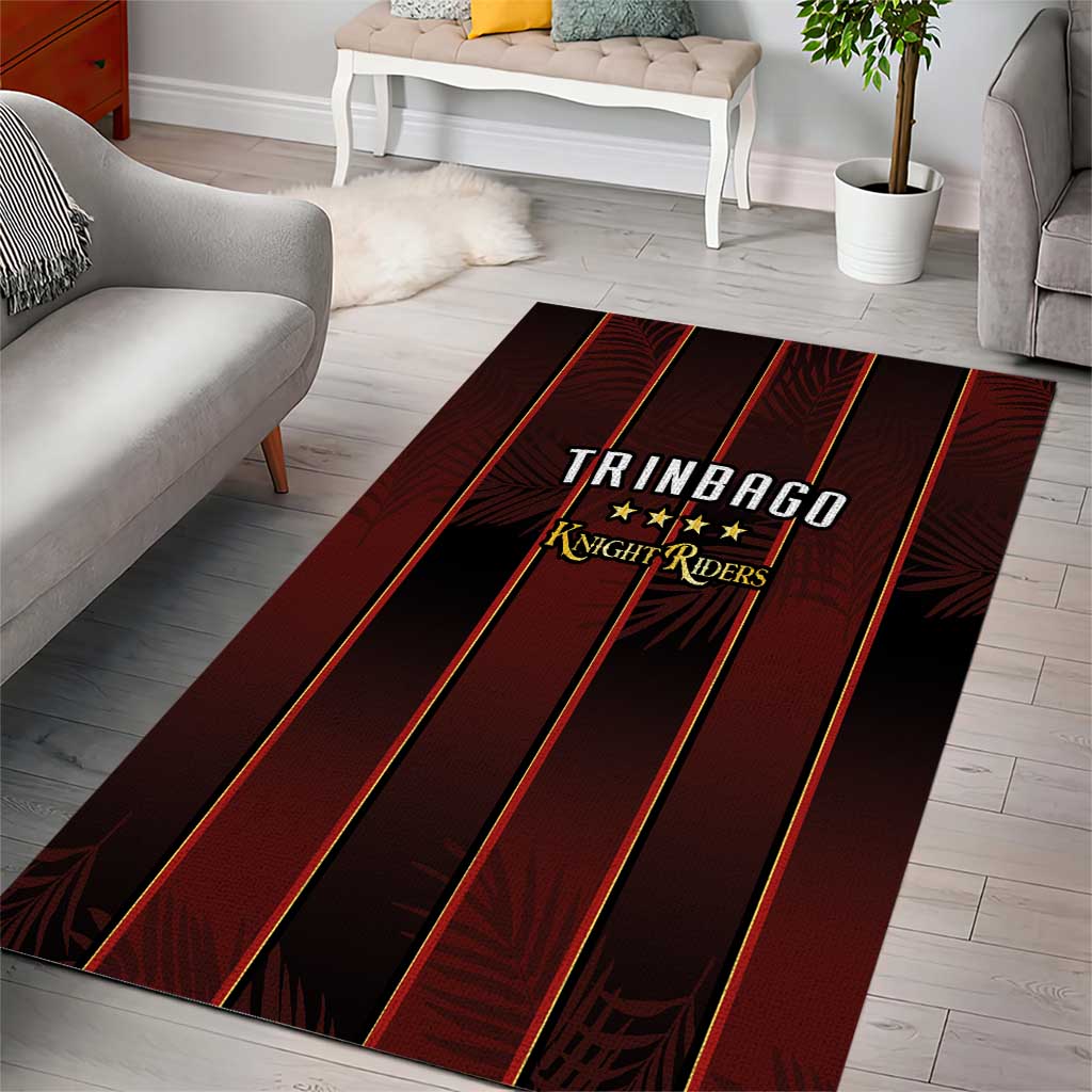 Afro-Trinbago Cricket Knight Riders Area Rug Palm Leaves Stripes Style LT03