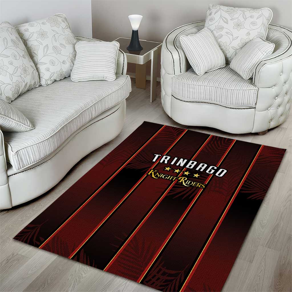 Afro-Trinbago Cricket Knight Riders Area Rug Palm Leaves Stripes Style LT03