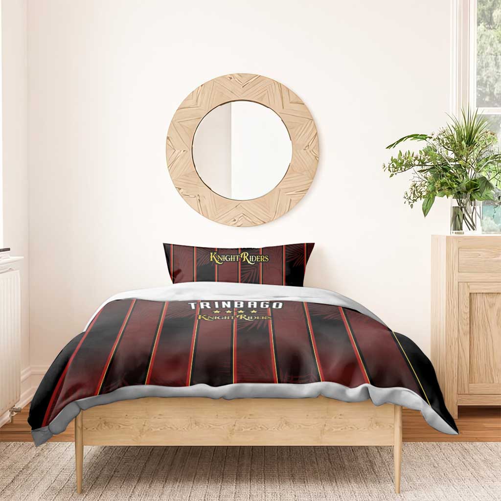 Afro-Trinbago Cricket Knight Riders Bedding Set Palm Leaves Stripes Style LT03