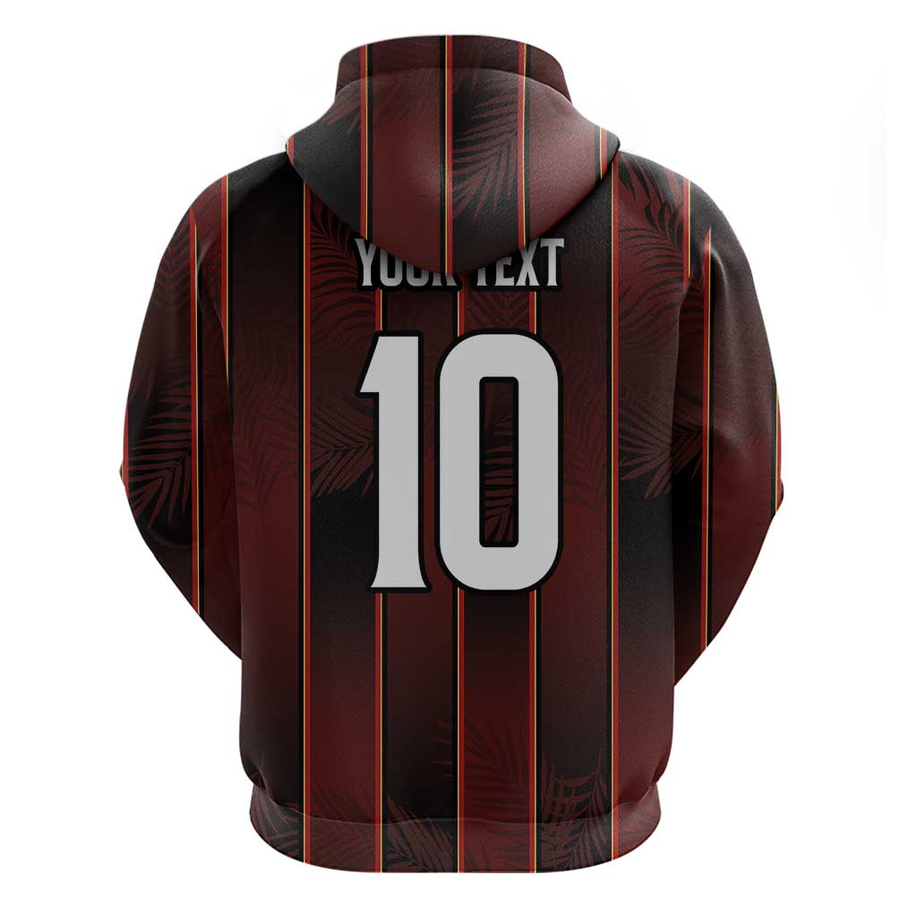 Custom Trinbago Cricket Knight Riders Hoodie Palm Leaves with Vertical Stripes Sporty Style LT03