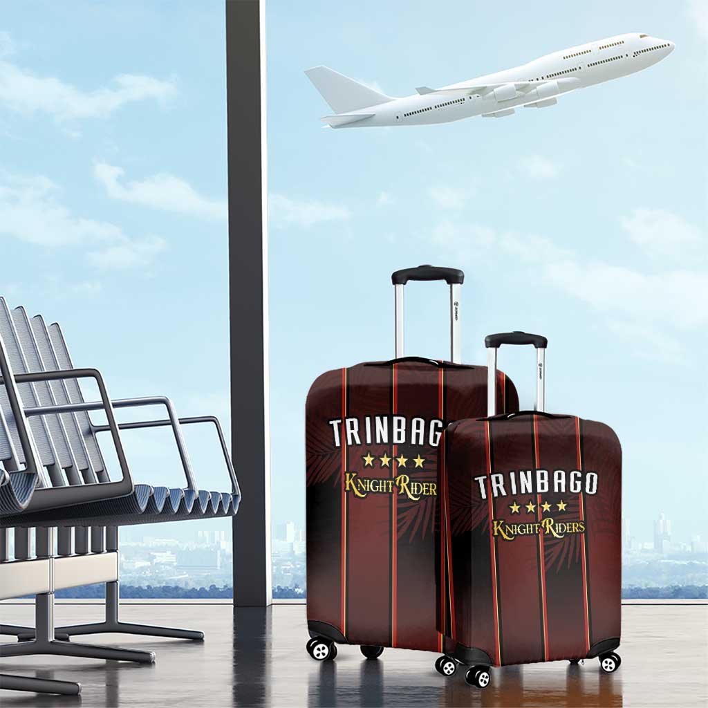Trinbago Cricket Knight Riders Luggage Cover Palm Leaves with Vertical Stripes Sporty Style LT03