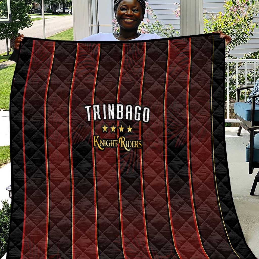 Afro-Trinbago Cricket Knight Riders Quilt Palm Leaves Stripes Style LT03