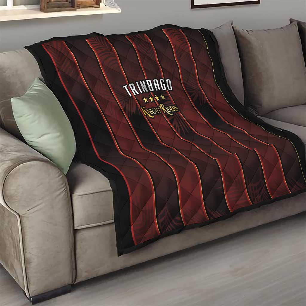 Afro-Trinbago Cricket Knight Riders Quilt Palm Leaves Stripes Style LT03