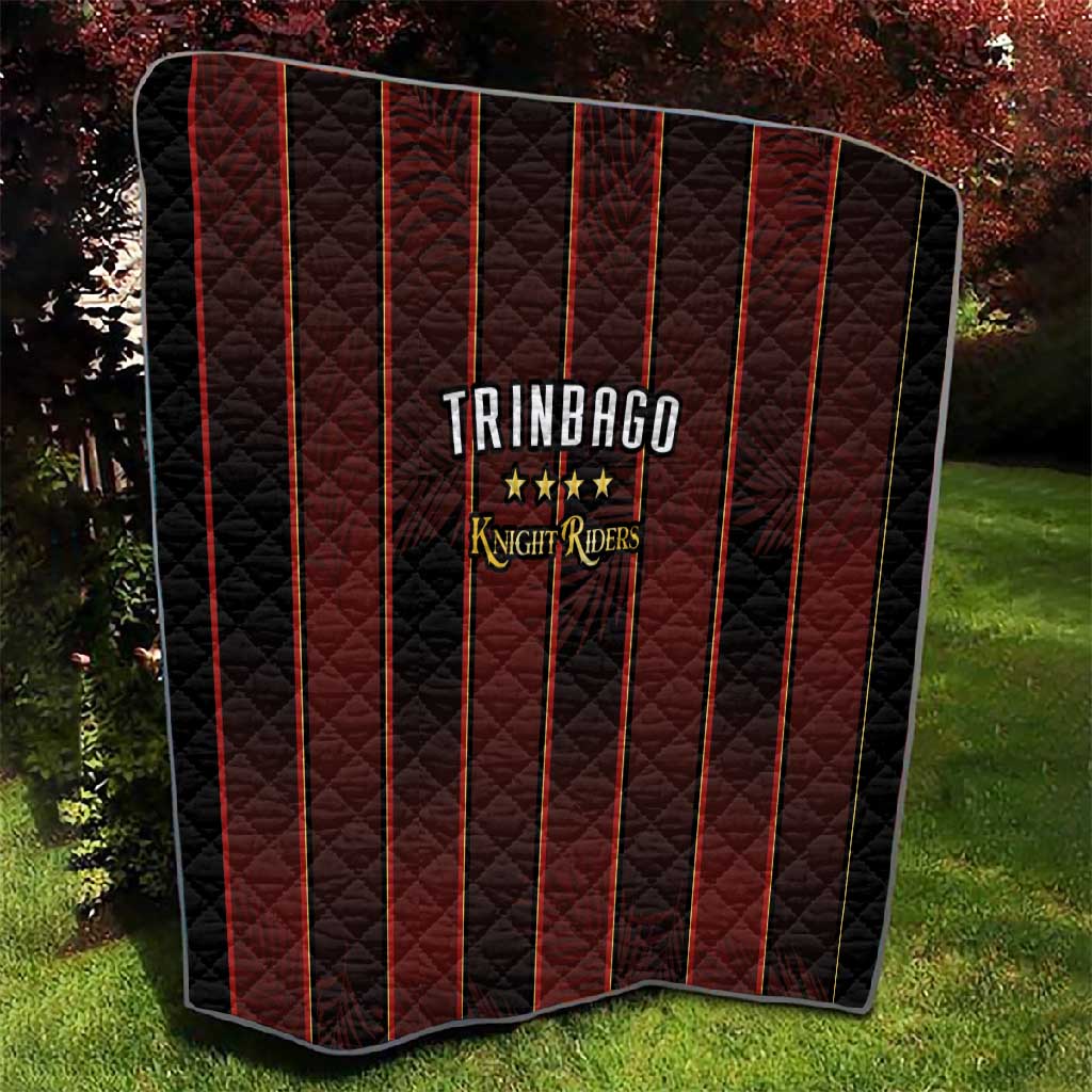 Afro-Trinbago Cricket Knight Riders Quilt Palm Leaves Stripes Style LT03