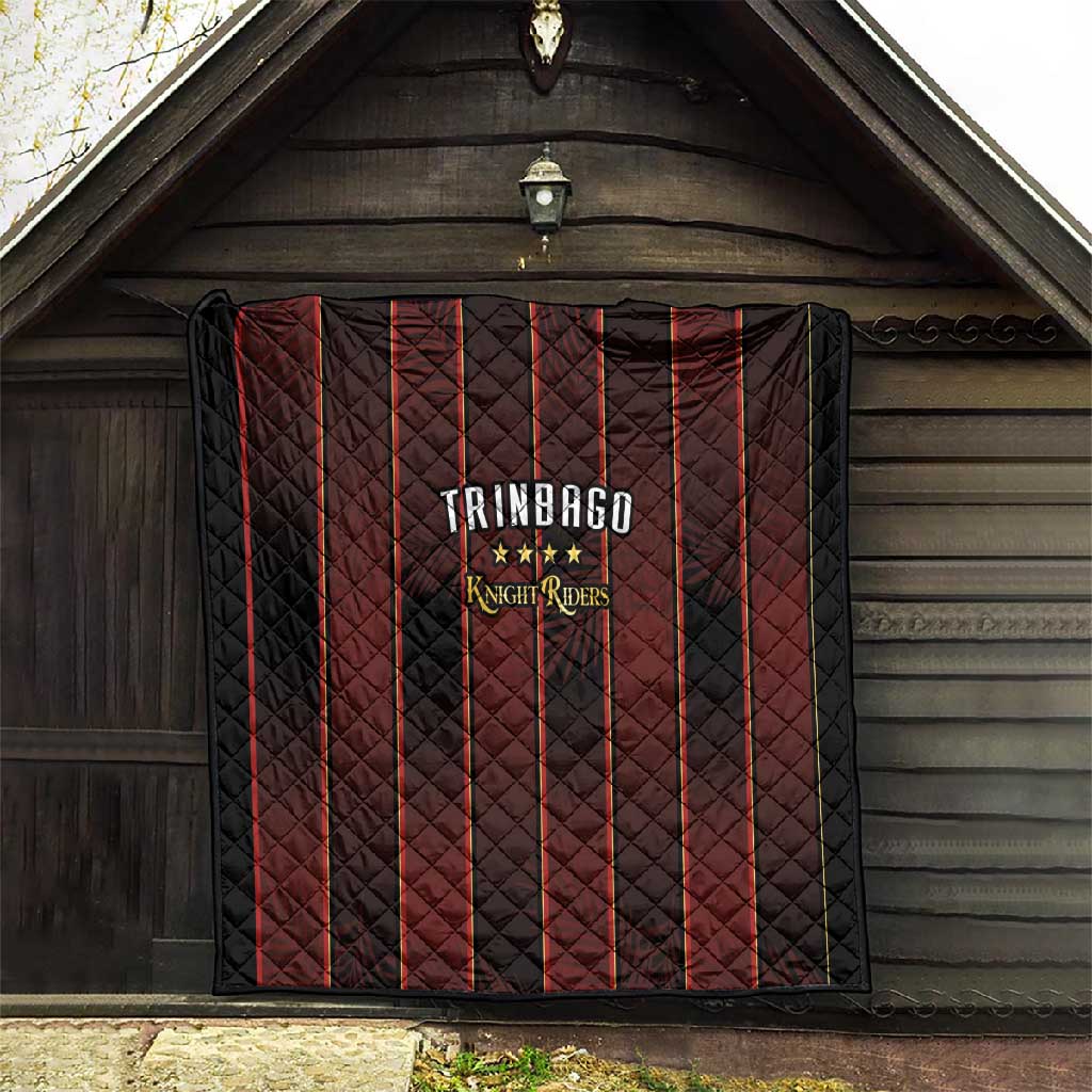 Afro-Trinbago Cricket Knight Riders Quilt Palm Leaves Stripes Style LT03