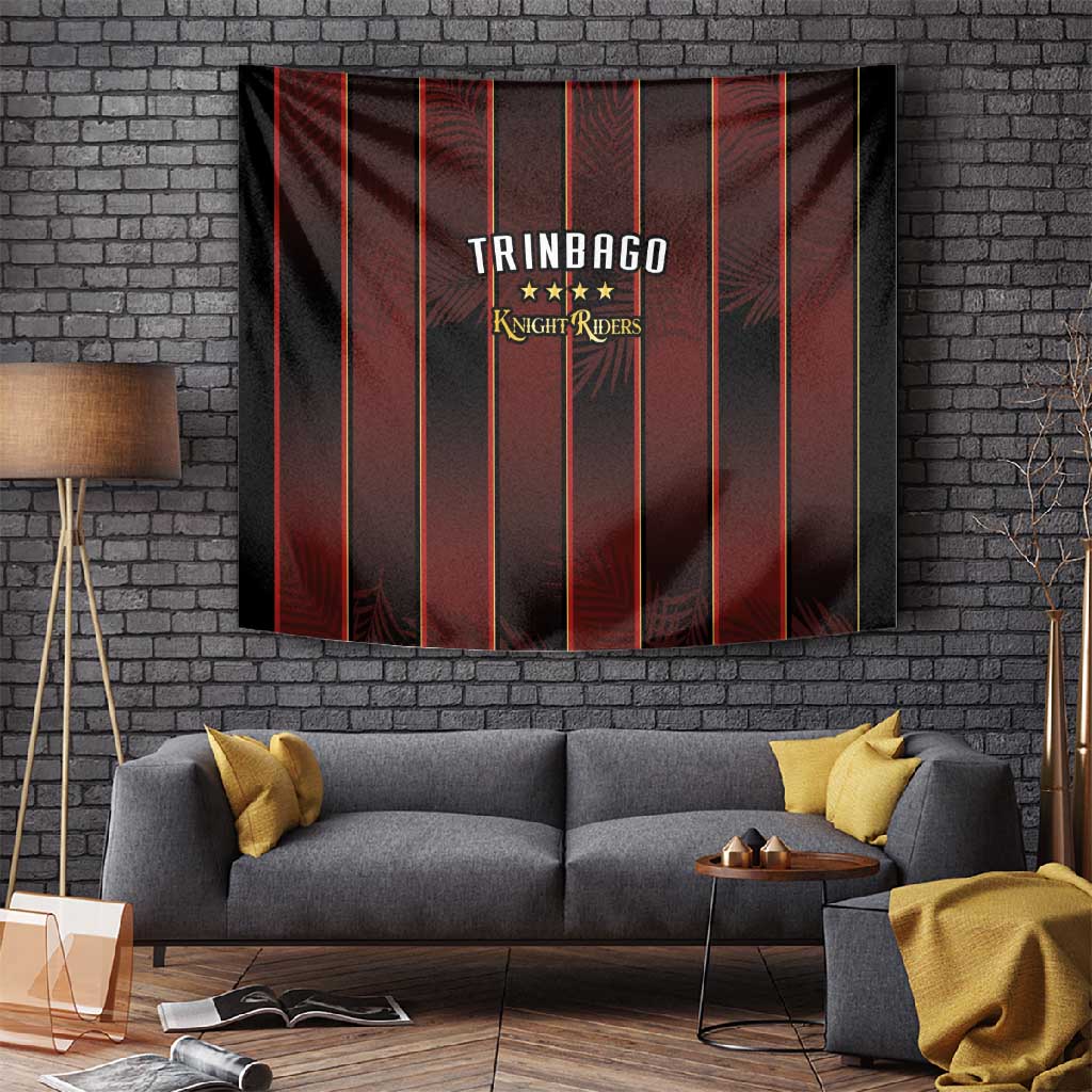 Afro-Trinbago Cricket Knight Riders Tapestry Palm Leaves Stripes Style LT03