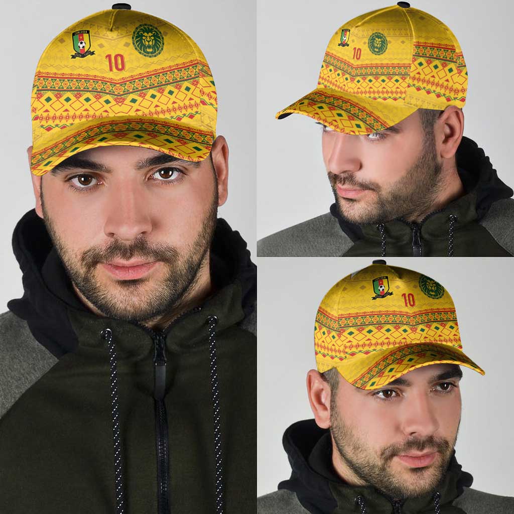 Cameroon Football Classic Cap Tribal Motifs Yellow Color LT03