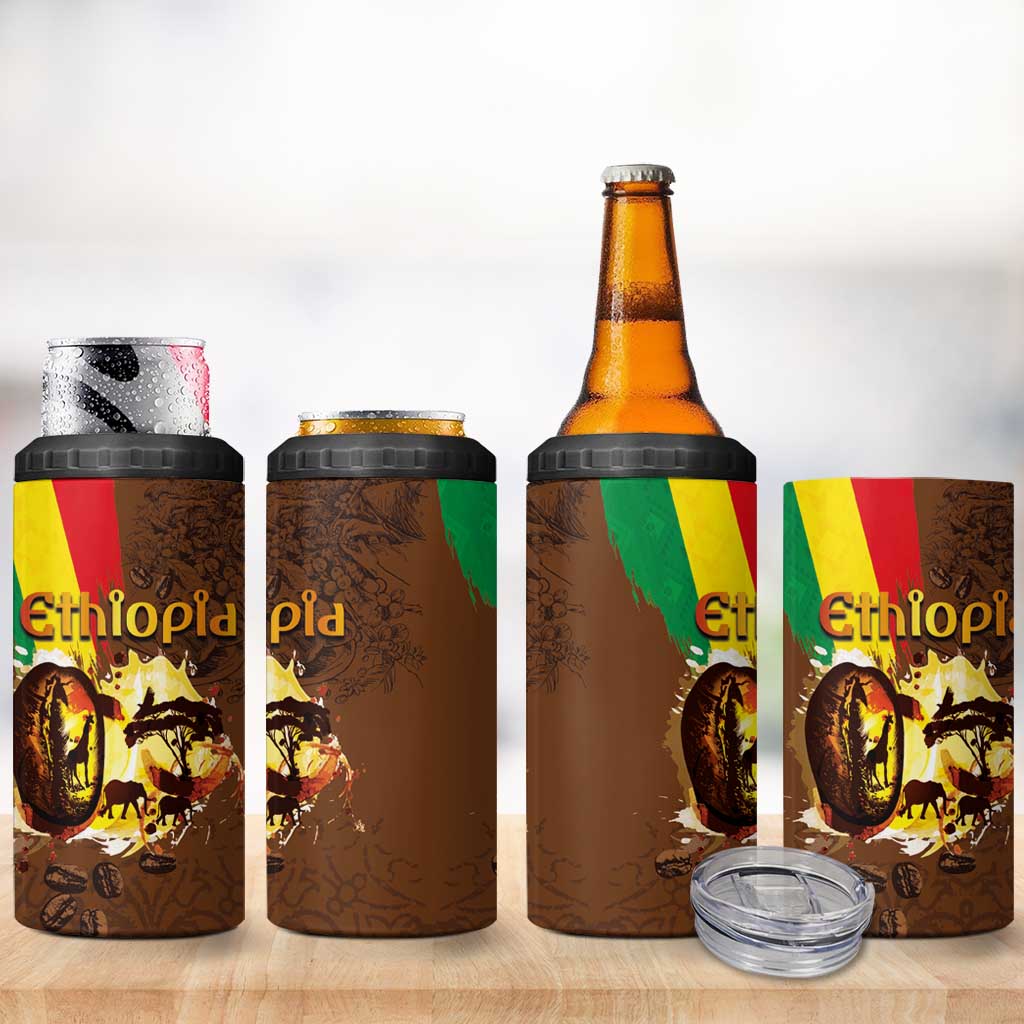 Ethiopia's Pride - Coffee Culture 4 in 1 Can Cooler Tumbler LT03