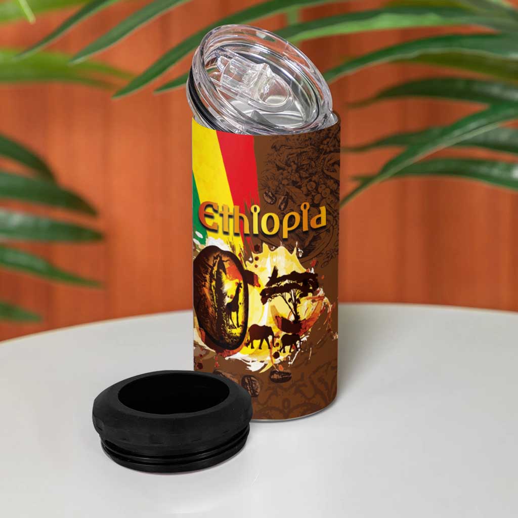 Ethiopia's Pride - Coffee Culture 4 in 1 Can Cooler Tumbler LT03